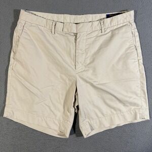 Polo Ralph Lauren‎ Mens Size 35 Beige Stretch Straight Fit Casual Chino Shorts
